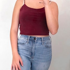 Burgundy Crop Tank